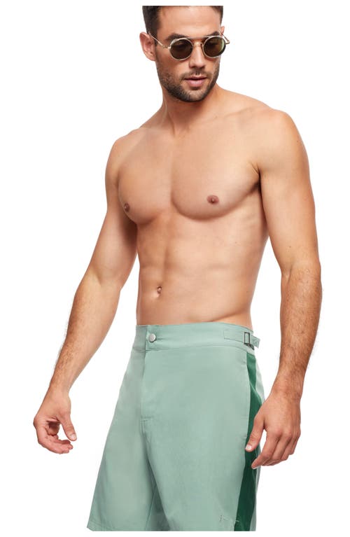 Shop Gottex Men Vacation Mode 9" Swim Shorts In Light Green Green