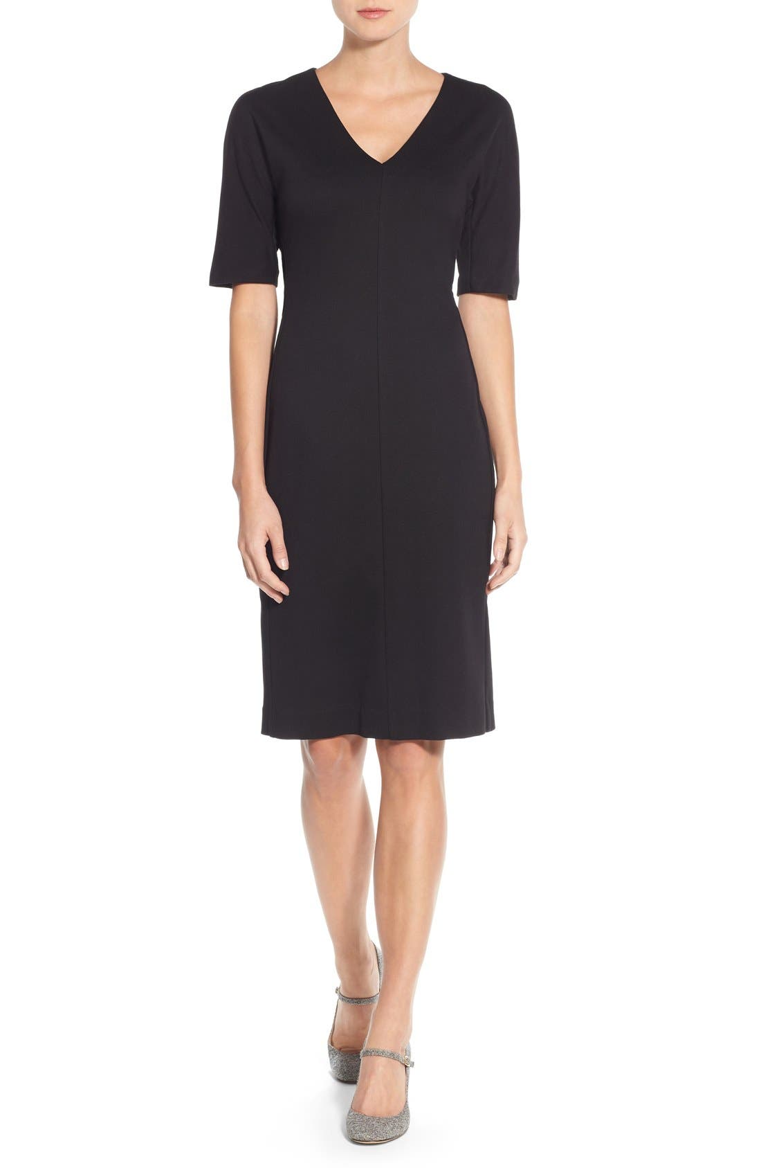 Eliza J VNeck Crepe Sheath Dress Nordstrom