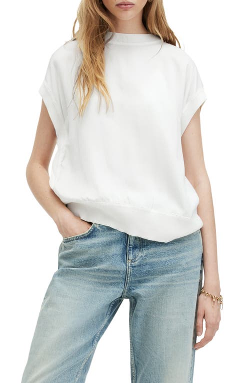 AllSaints Marti Knit Back Top Chalk White at Nordstrom,