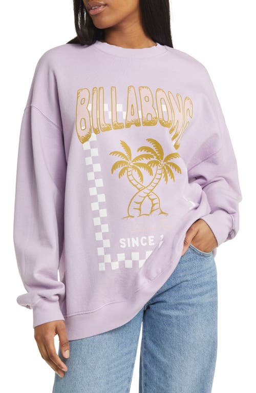 Ride In Cotton Blend Graphic Sweatshirt in Peaceful Lilac