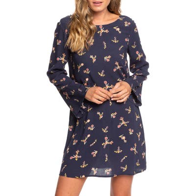 Roxy Dusk Till Down Long Sleeve Dress, Blue