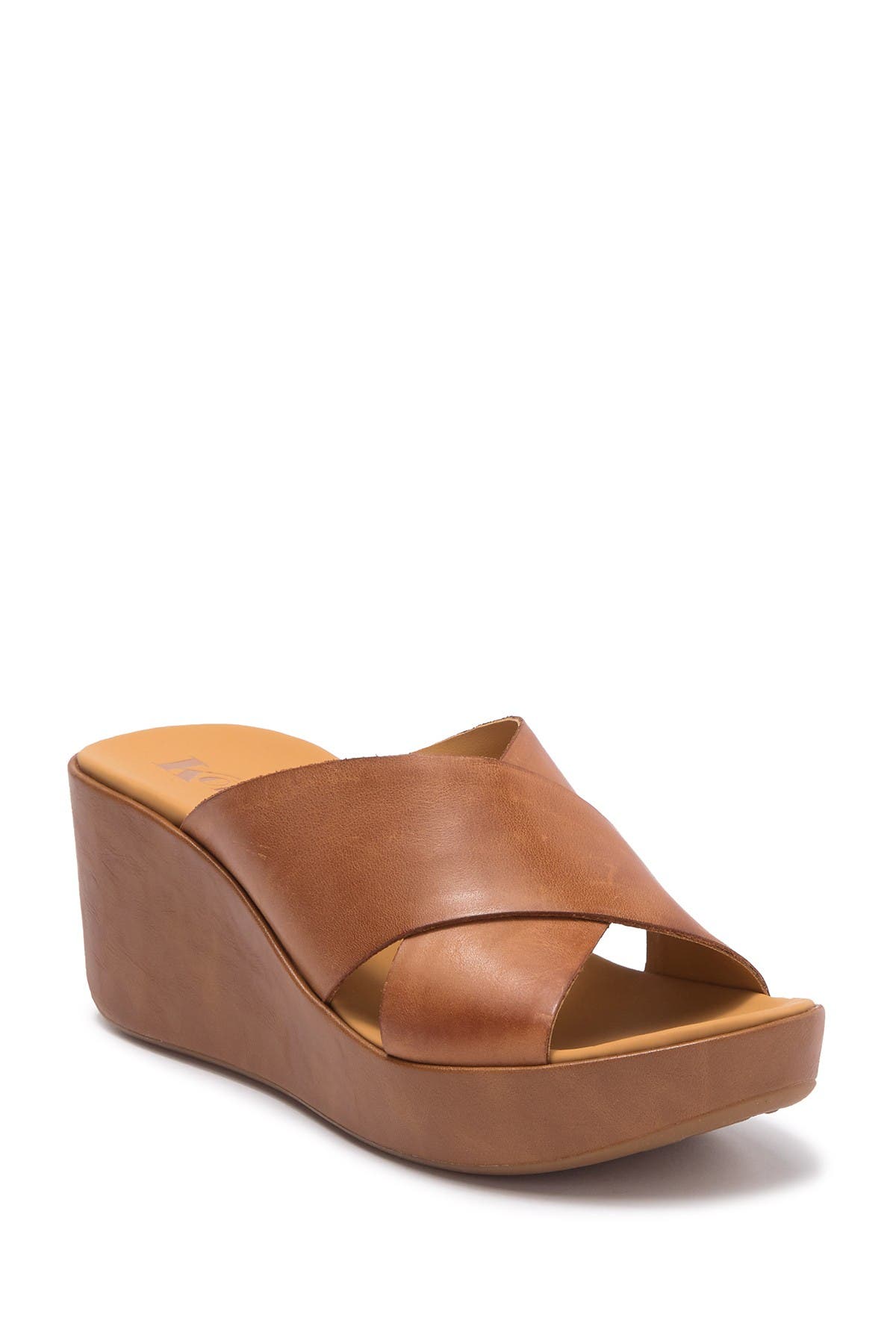 tan mule wedges