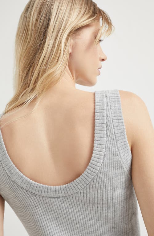 Shop Brunello Cucinelli Knit Top In Grey