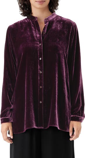 Eileen fisher hot sale velvet shirt