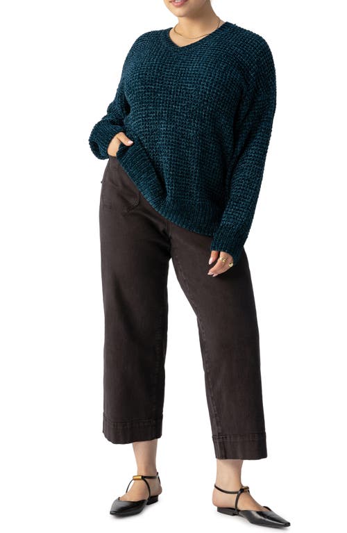 Shop Sanctuary V-neck Chenille Sweater In Jade