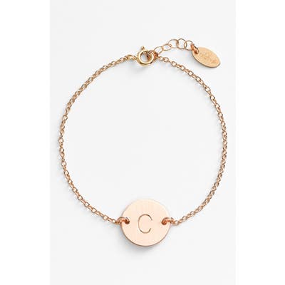Nashelle 14K-Gold Fill Initial Disc Bracelet