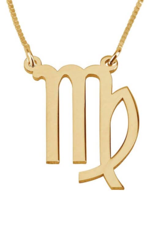 Zodiac Pendant Necklace in Gold Plated - Virgo
