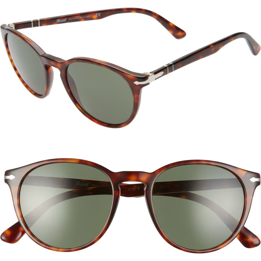 Persol 52mm Round Sunglasses In Brown