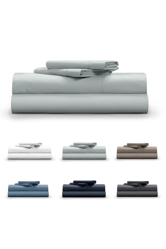 Pg Goods Classic Cool Crisp 400 Thread Count Sheet Set In Light Grey