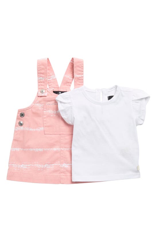 7 For All Mankind Babies' Flutter Sleeve Shirt & Jumper Set In Bright White