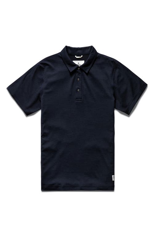 Reigning Champ Solotex® Mesh Tiebreak Polo In Navy