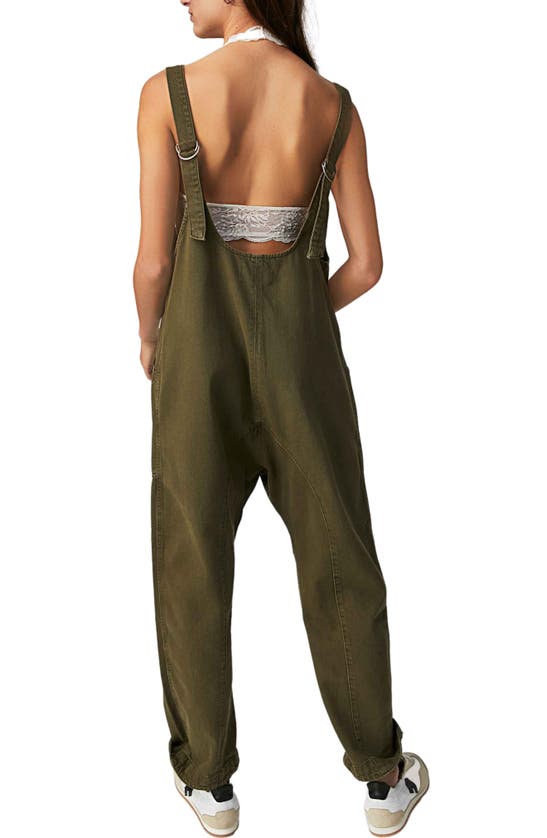 Shop Free People High Roller Jumpsuit In Moss Stone
