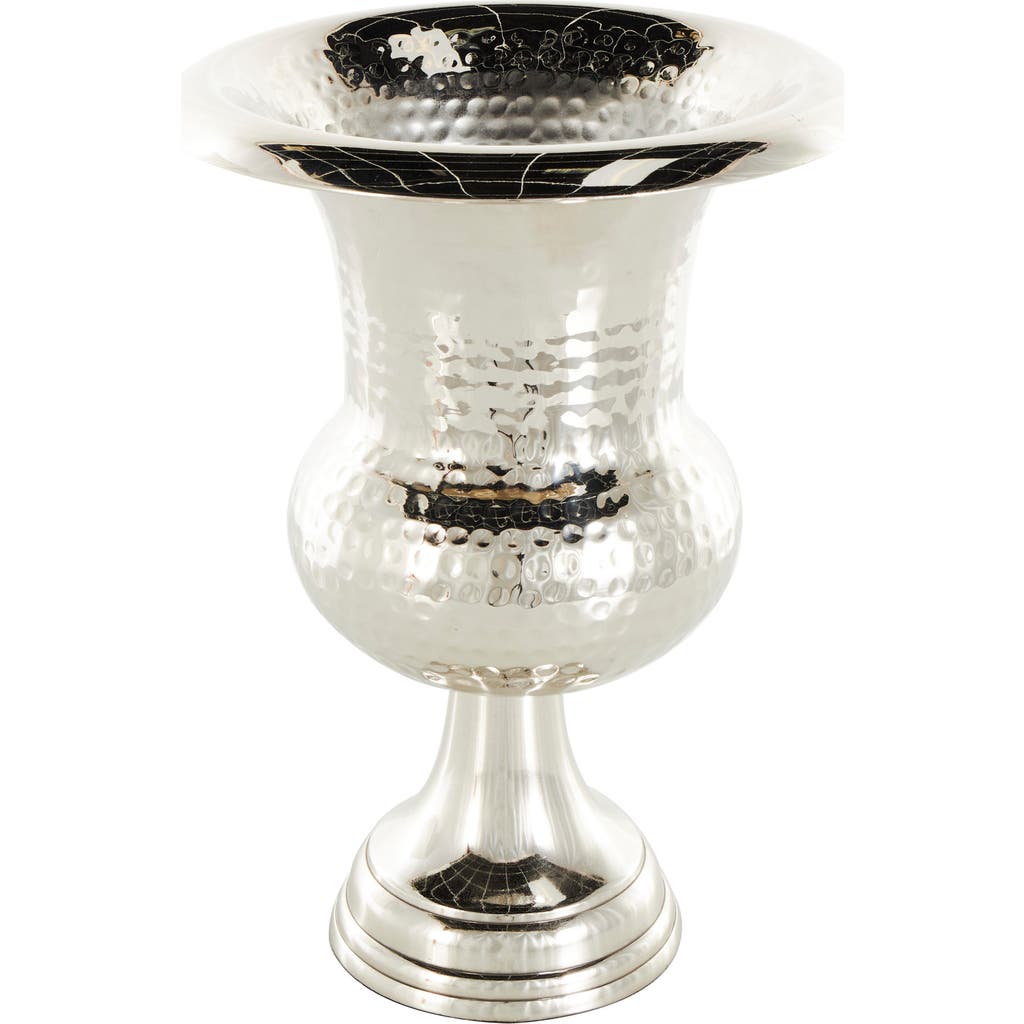 Vivian Lune Home Metal Vase In Silver