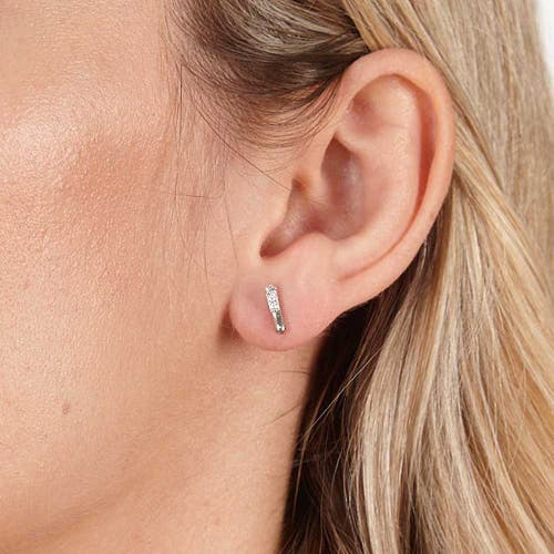 Lucy Quartermaine Skinny Drip Mini Studs In Sterling Silver