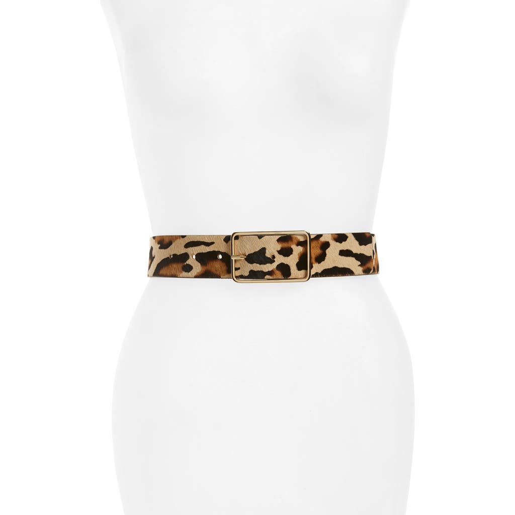 B-low The Belt Milla Genuine Calf Hair Belt In Leopard/gold