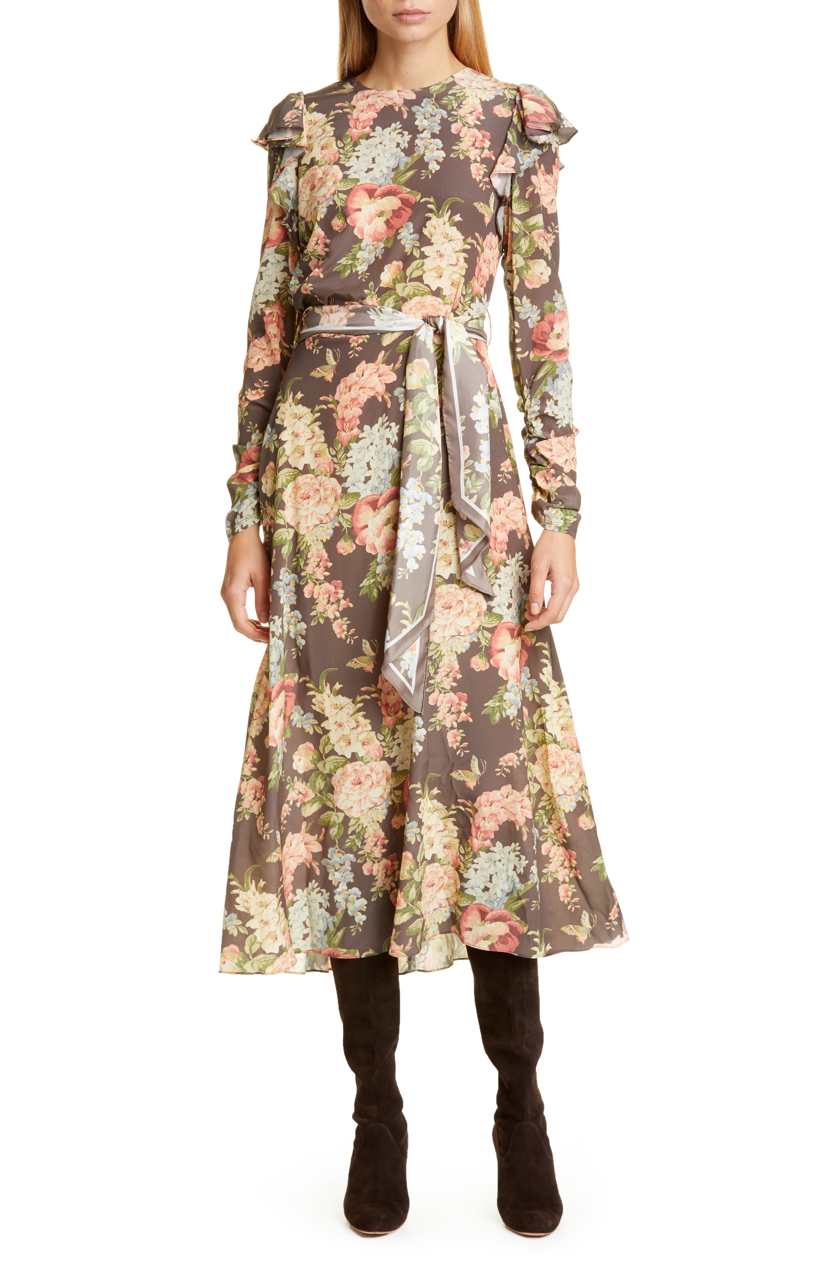 zimmermann long sleeve floral dress