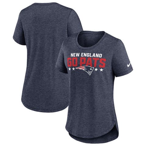 New England Patriots GO PATS Nike Dri Fit Cotton White Long Sleeve