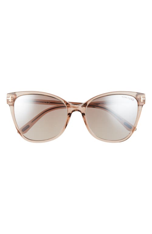 TOM FORD Ani 58mm Gradient Cat Eye Sunglasses in Light Brown/Brown Mirror |  Smart Closet