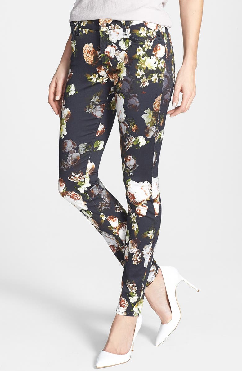 7 For All Mankind® 'The Skinny' Floral Pattern Jeans (Nighttime Floral