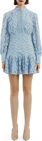 Bardot Remy Long Sleeve Lace Minidress Nordstrom