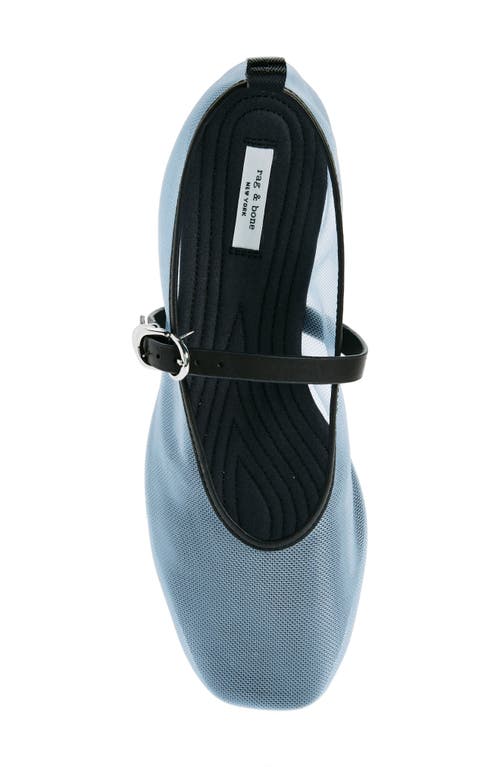 Rag & Bone Spire Mesh Mary Jane Ballerina Flats In Ice Blue