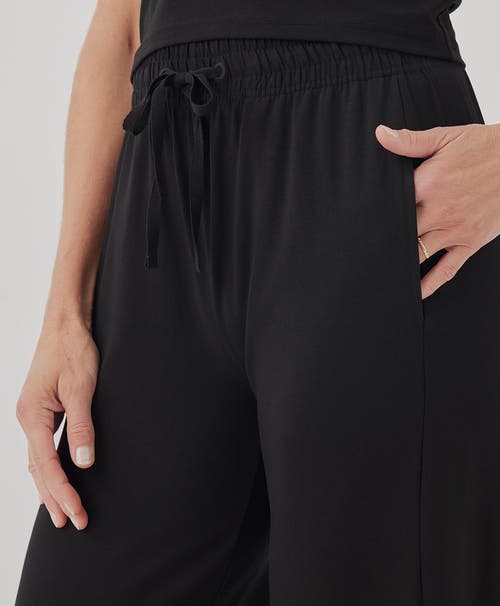 Shop Pact Organic Cotton Cool Stretch Lounge Pant In Black