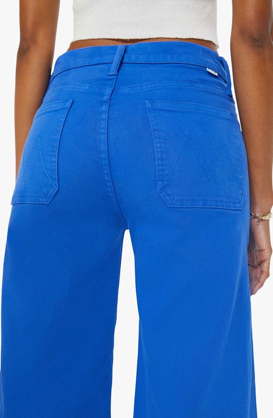 Shop Mother Undercover Sneak Patch Pocket Wide Leg Jeans In Snr Snorkel Blue