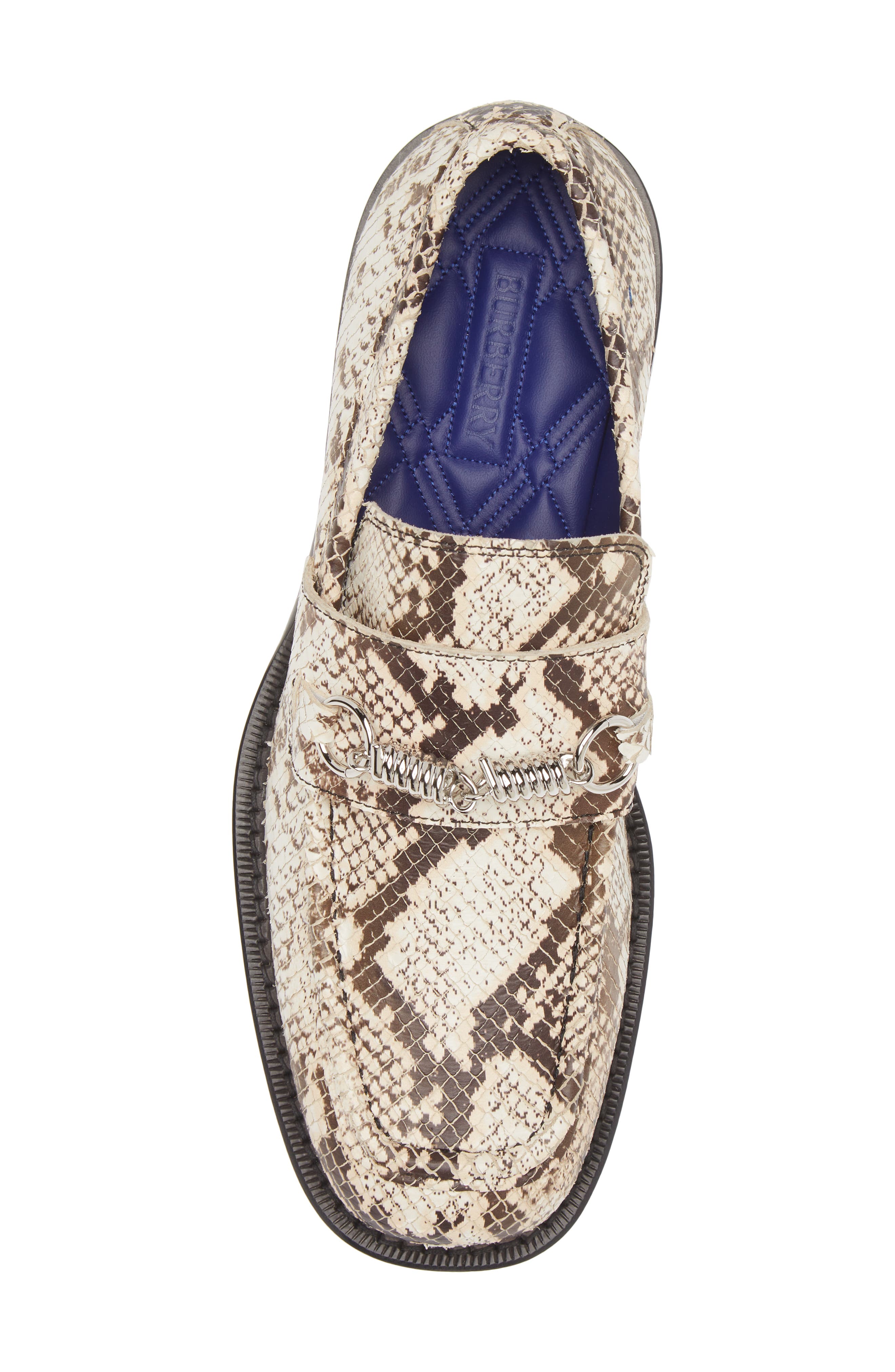 Burberry Barbed Python-Print Loafers BURBERRY | LEATHER BARBED LOAFERS main image 4