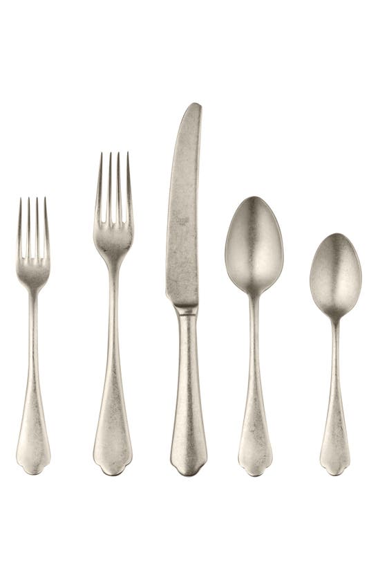 Mepra Dolce Vita Pewter 5-piece Place Setting In Champagne