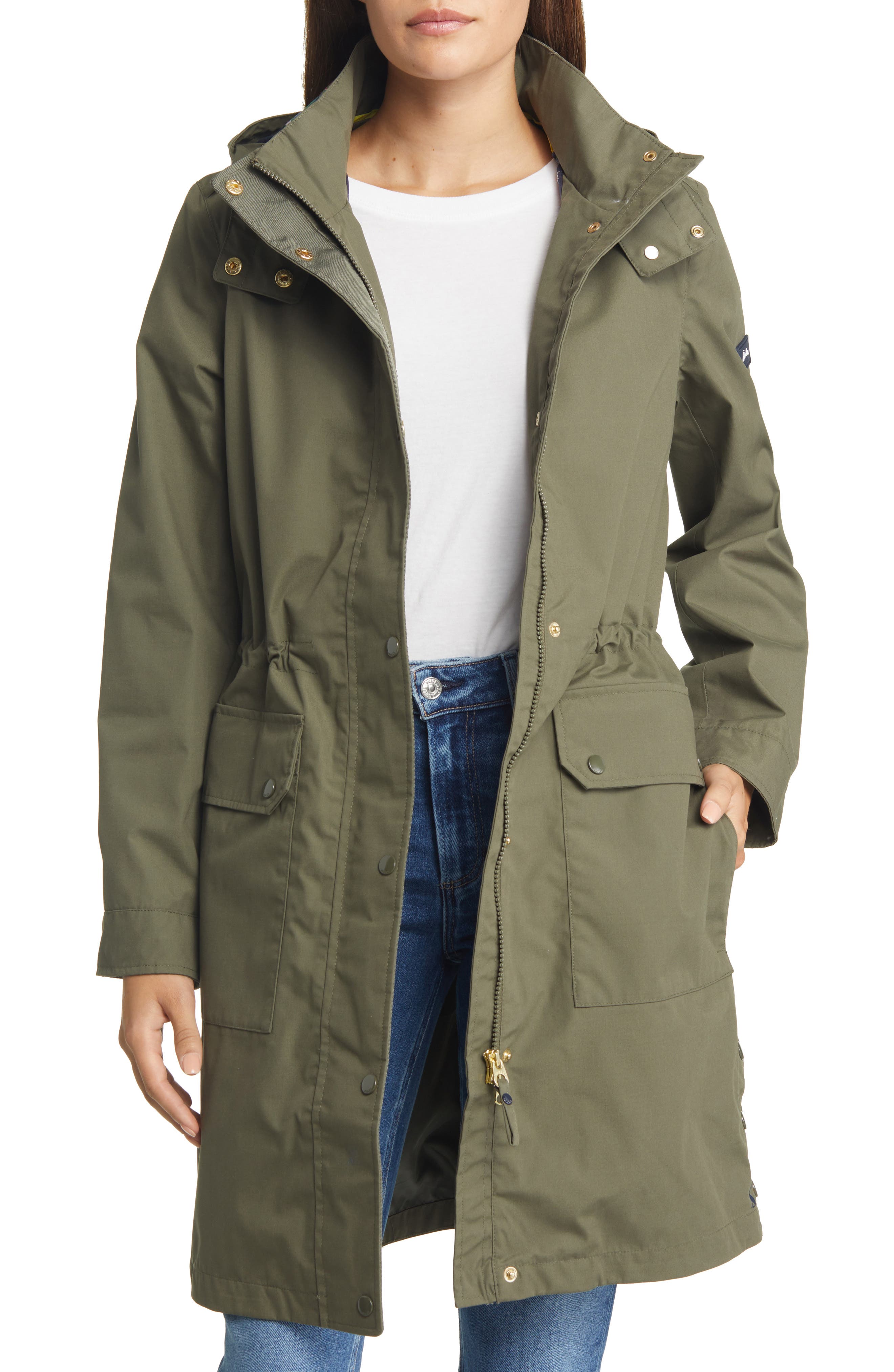Jack Murphy Paloma Jacket Waterproof Coat with Faux Fur Hood Brown or Navy 