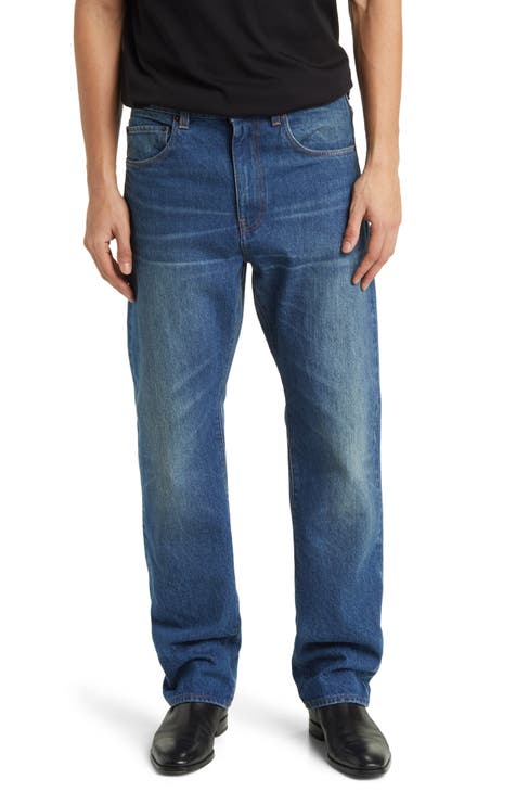 55 Relaxed Straight Leg Organic Cotton Jeans (Dark Vintage Blue)