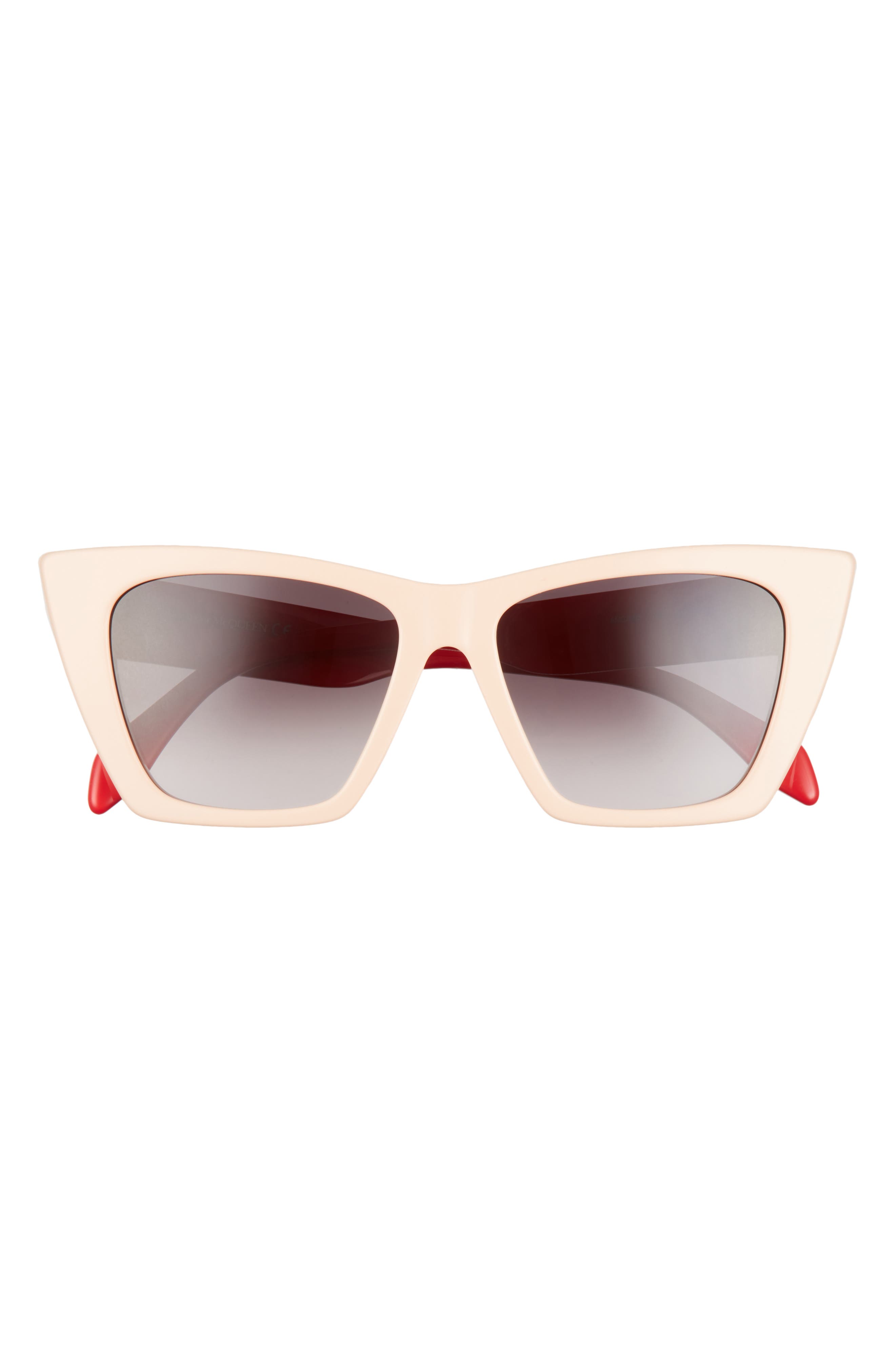 Alexander McQueen 54mm Cat Eye Sunglasses in Pink at Nordstrom