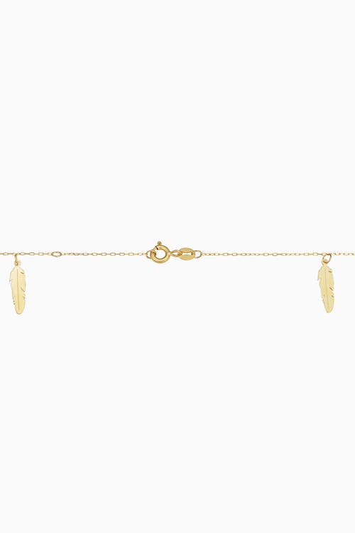 Shop Oradina 14k Yellow Gold Birds Of A Feather Anklet