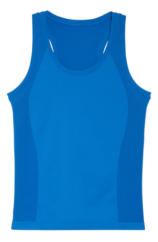 Sweaty Betty Athlete 2.0 Seamless Workout Tank In Oxford Blue