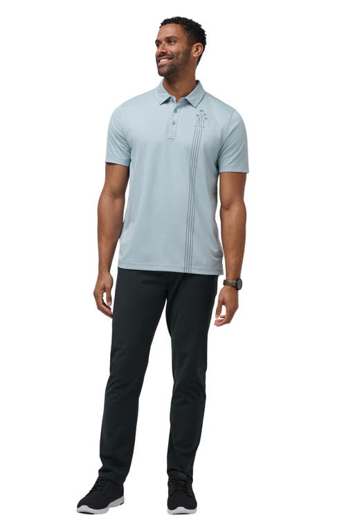 Shop Travismathew Pacific Vibe Cotton Blend Polo In Heather Dusty Blue