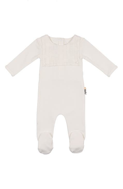 Infant Chicago Cubs White Pinstripe Power Hitter Coverall