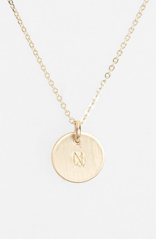 14k-Gold Fill Initial Mini Circle Necklace in 14K Gold Fill N