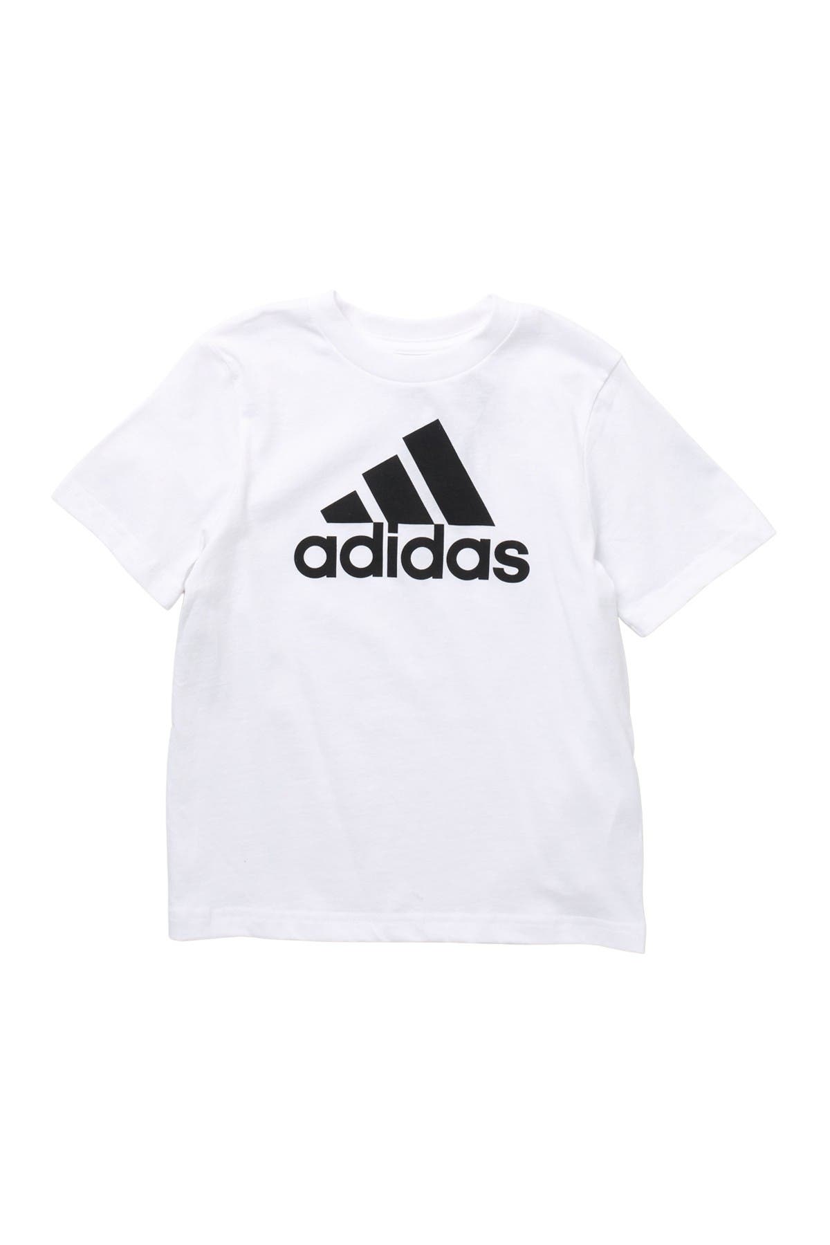 Adidas Originals Kids' Logo Cotton T-shirt In White