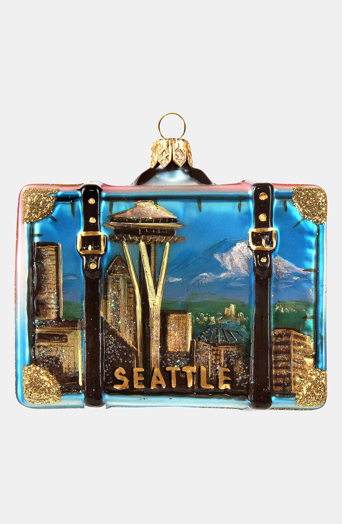 Nordstrom at Home 'Seattle' Glass Suitcase Ornament Nordstrom