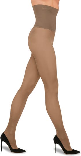 Buy Wolford Women's Luxe 9 Toeless Tights, Gobi, Tan, X-Small at
