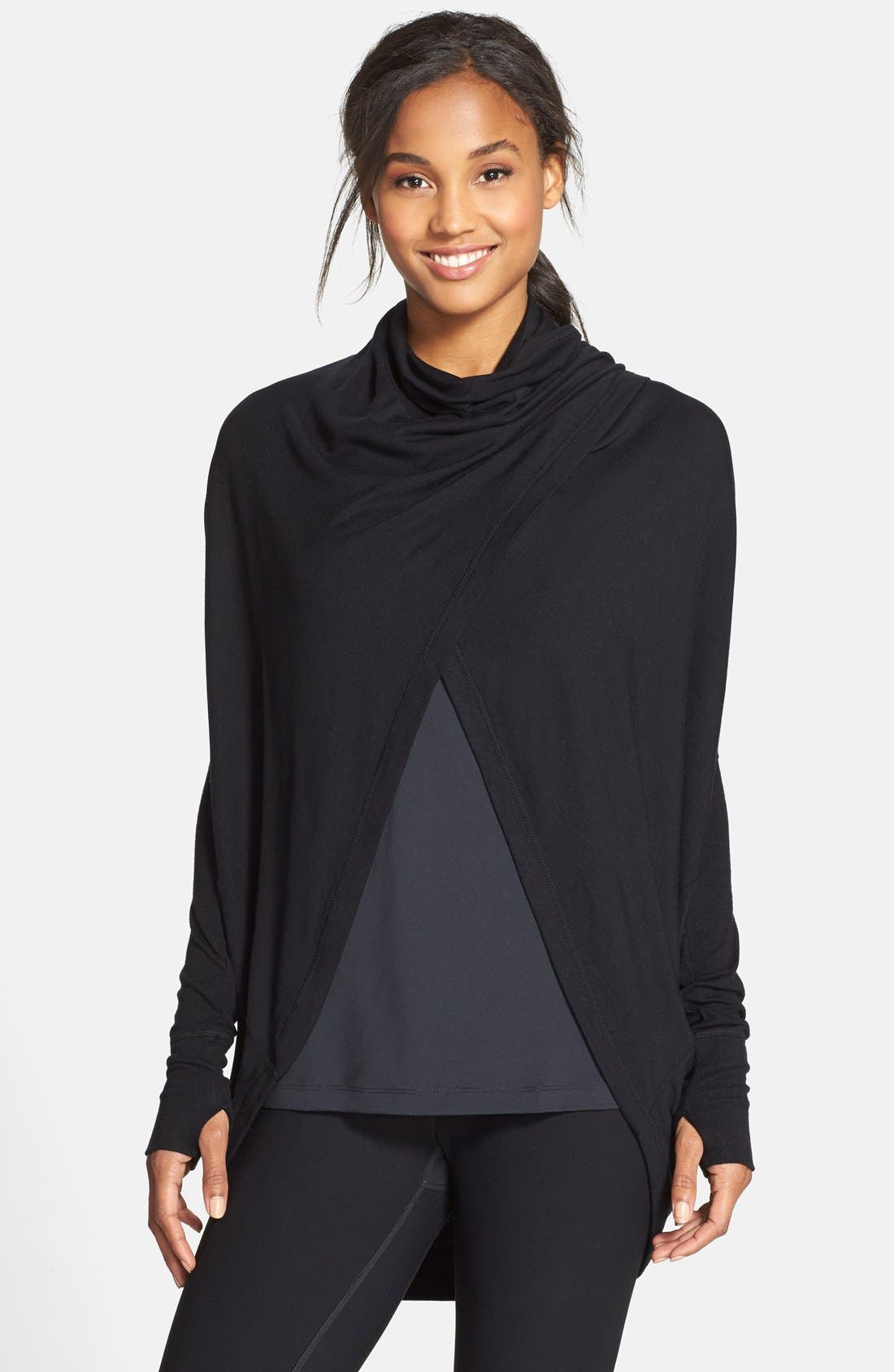 Zella 'Studio' Draped Wrap Top Nordstrom