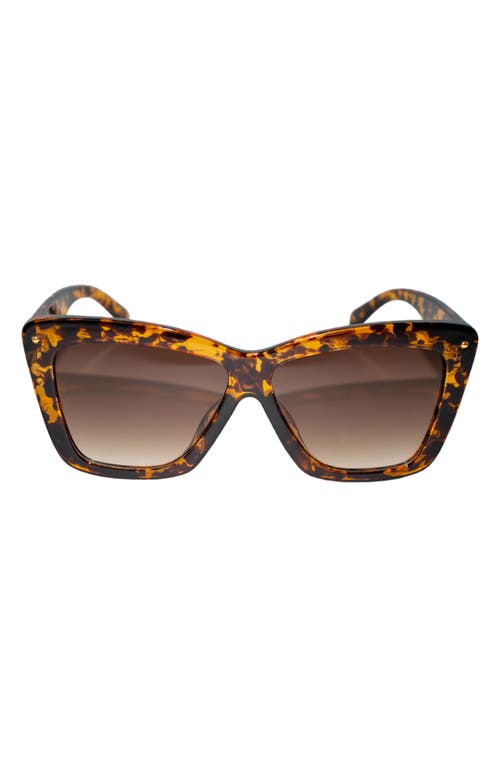 Fifth & Ninth Willow 57mm Polarized Cat Eye Sunglasses In Torte/brown