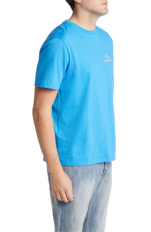 Shop Tommy Bahama Rummer On First Graphic T-shirt In Blue Canal