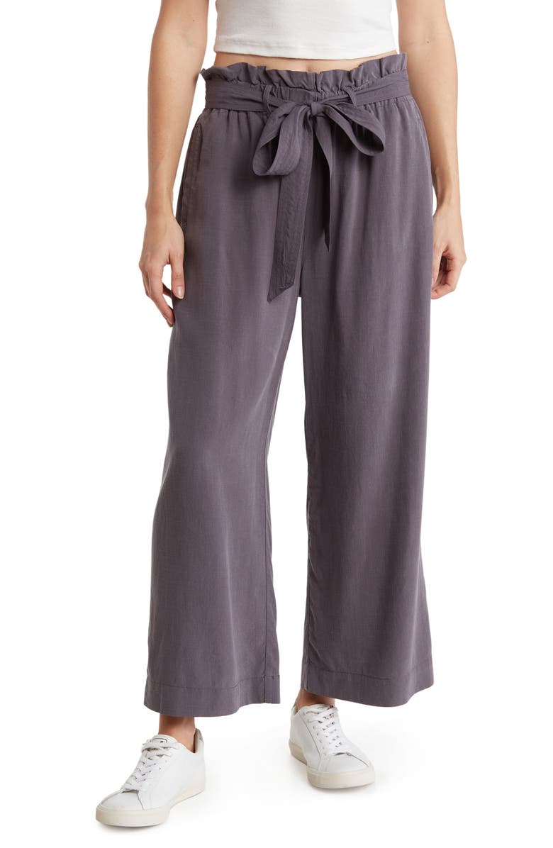 INDUSTRY REPUBLIC CLOTHING Wide Leg Paperbag Pants | Nordstromrack