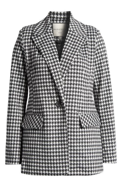 Shop Bagatelle Tailored One-button Blazer In Black - White Hounds