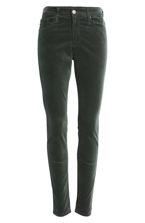Ag Velvet Farrah High Rise Skinny Pants In Ville Pine