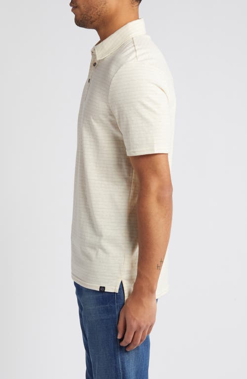 Shop Threads 4 Thought Stripe Jersey Polo In Ecru/chai