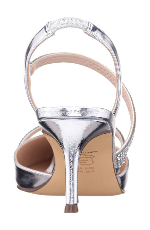 Nina Nela Slingback Pointed Toe Pump In Silver
