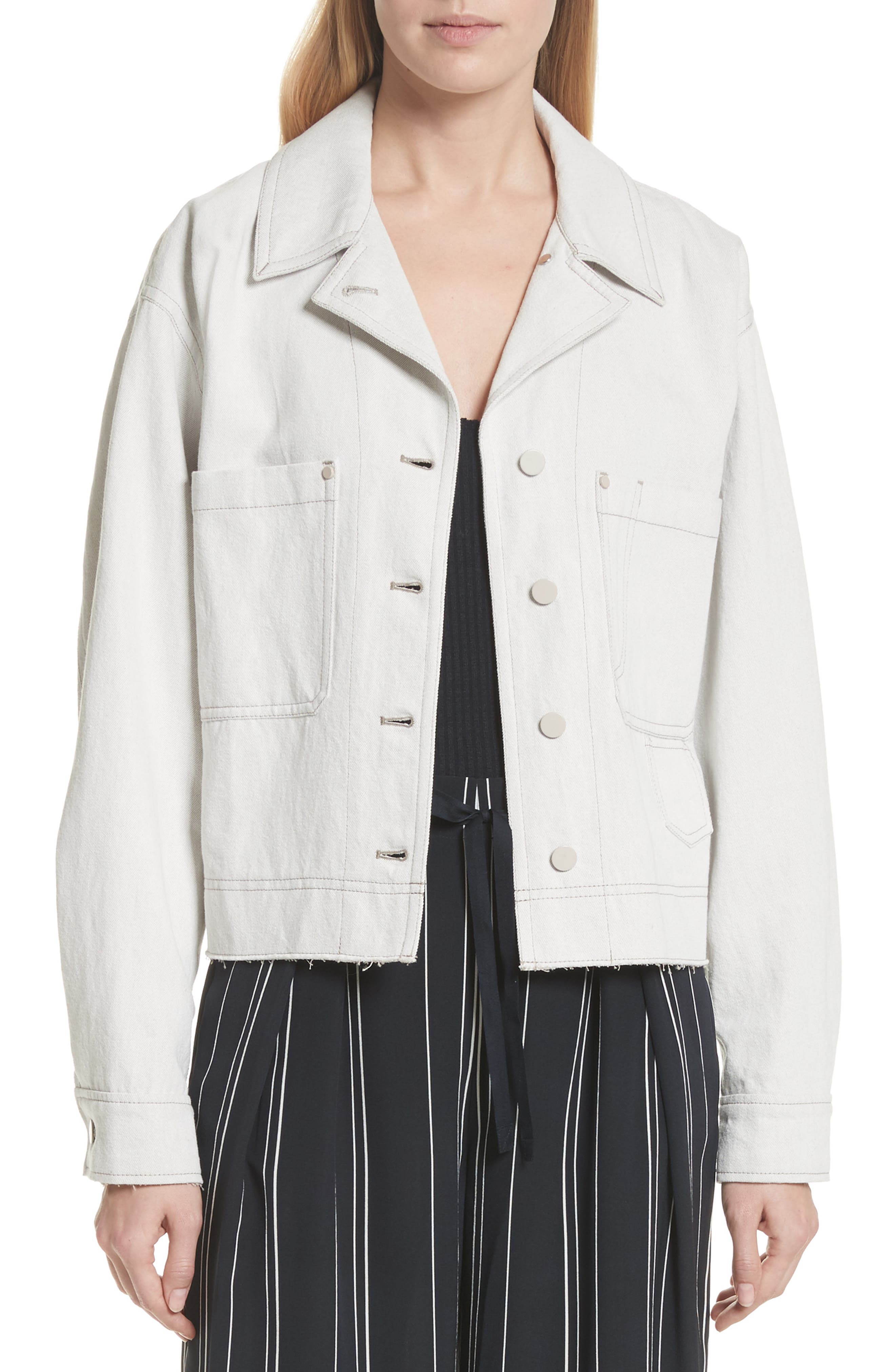 vince cropped utility jacket