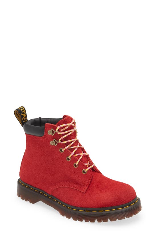 Dr. Martens' 939 Ben Suede Boots In Red Suede